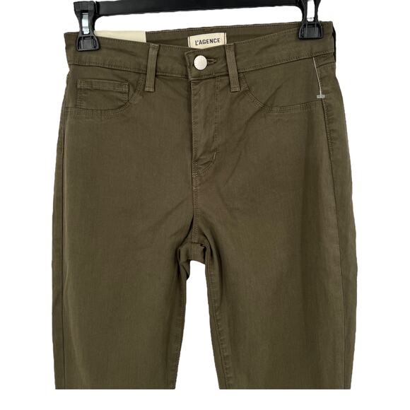 L'Agence Pants Margot high rise skinny olive size 25 - Picture 3 of 7